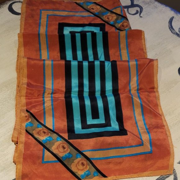 Kenzo Silk Striped Scarf - Picture 2 of 6